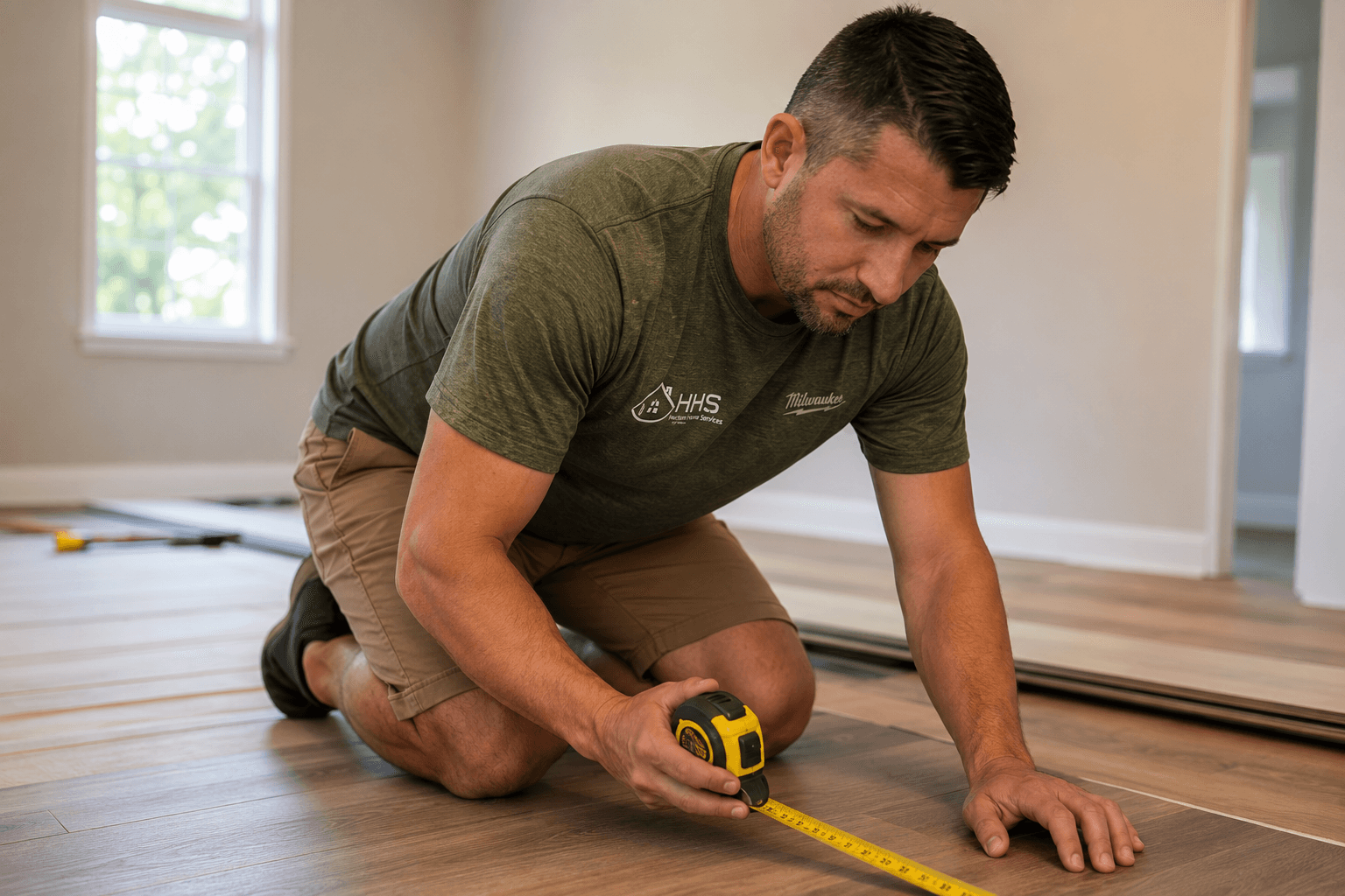 Brandon Turner overseeing a Horizon Home Services renovation project