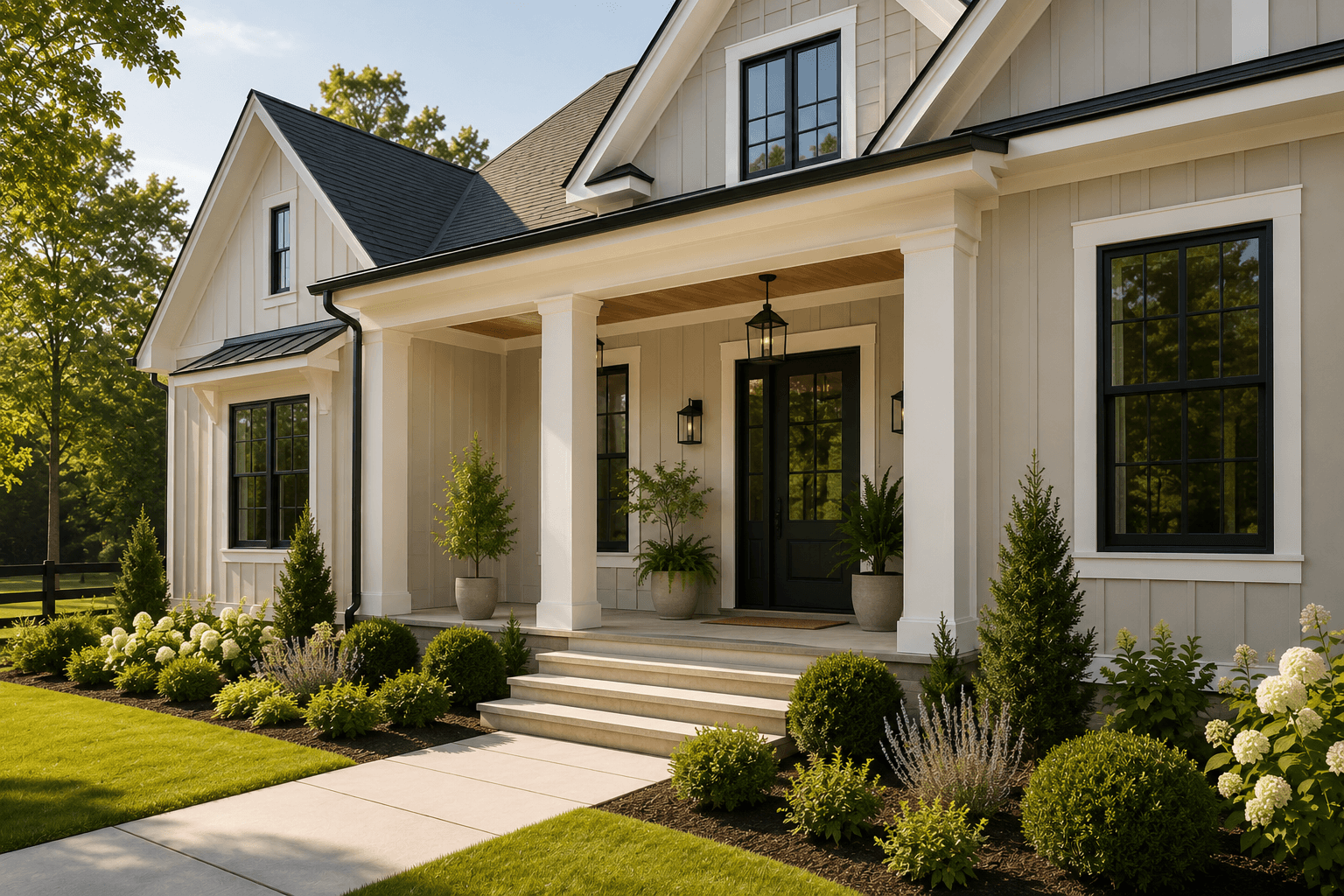 Professionally painted home exterior
