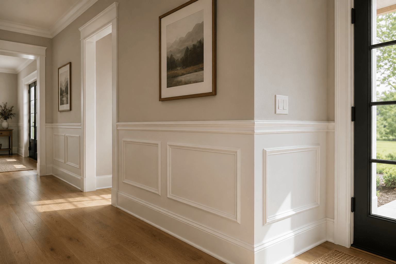 Detailed trim and door painting completed with careful preparation