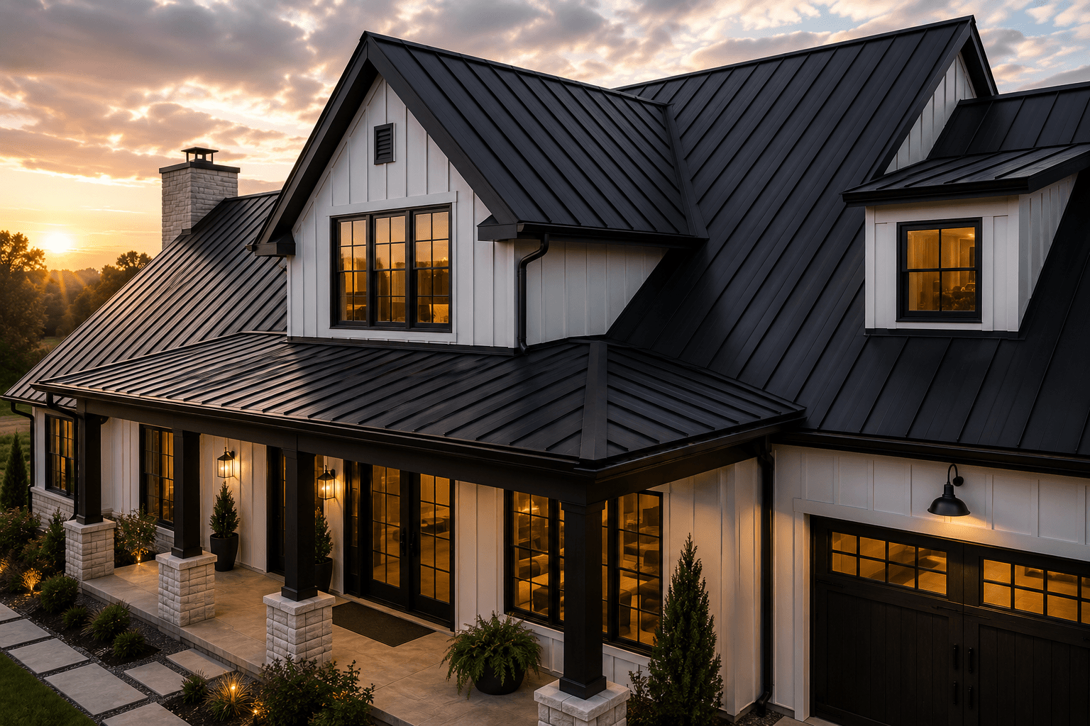 Metal roofing selected for durability and residential style